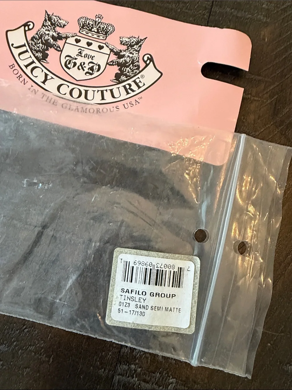 Juicy Couture Tinsley Sand Pink Semi-Matte Rectangle Eyeglass Frames